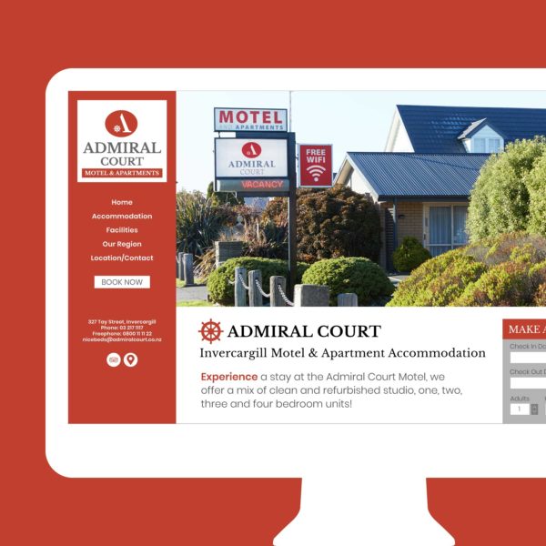 Admiral Court Motel & Apartments Wanaka Web Design