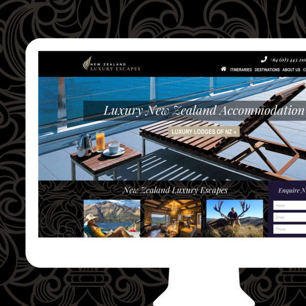New Zealand Luxury Escapes Wanaka Web Design